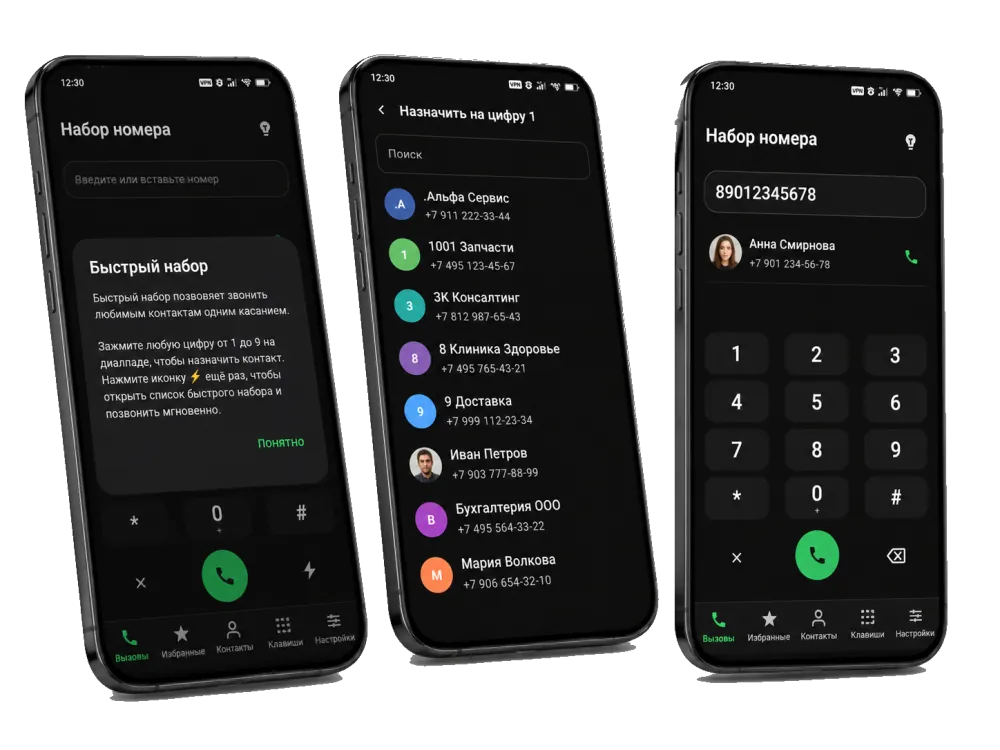 Dialpad and speed dial